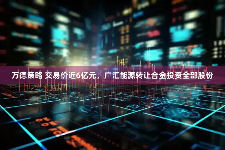万德策略 交易价近6亿元，广汇能源转让合金投资全部股份