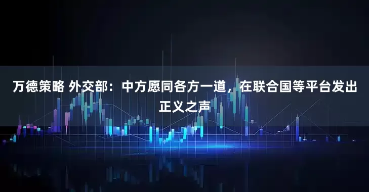 万德策略 外交部：中方愿同各方一道，在联合国等平台发出正义之声